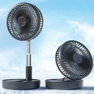 Brand New Rechargeable Battery Operated Portable Standing Fan/Black